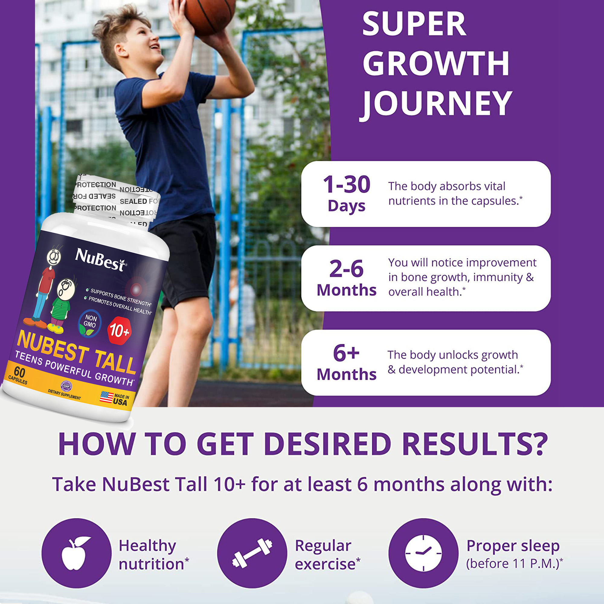 Nubest Tall Kids & Teens Growth Supplement - Image 2