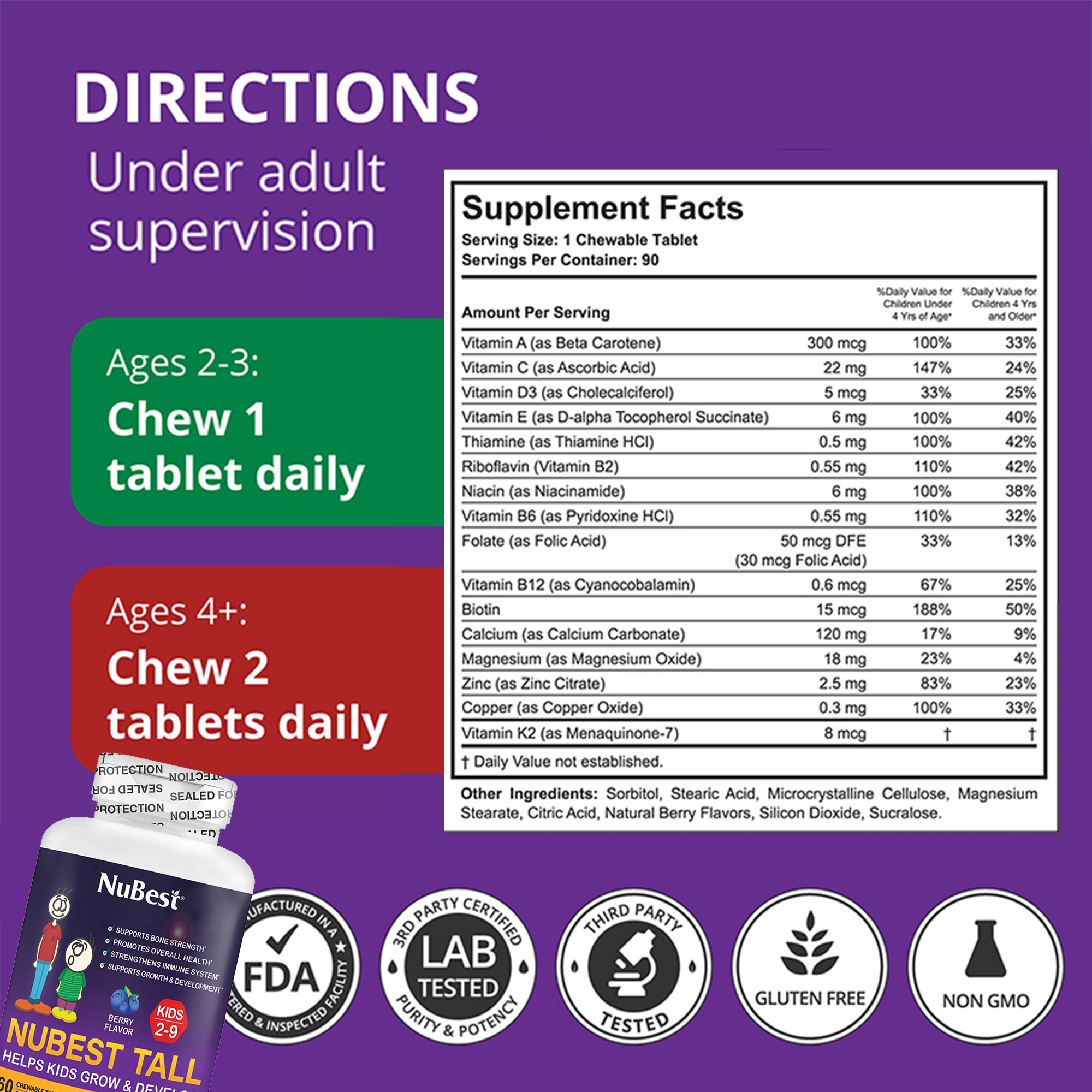 Nubest Tall Kids & Teens Growth Supplement - Image 8